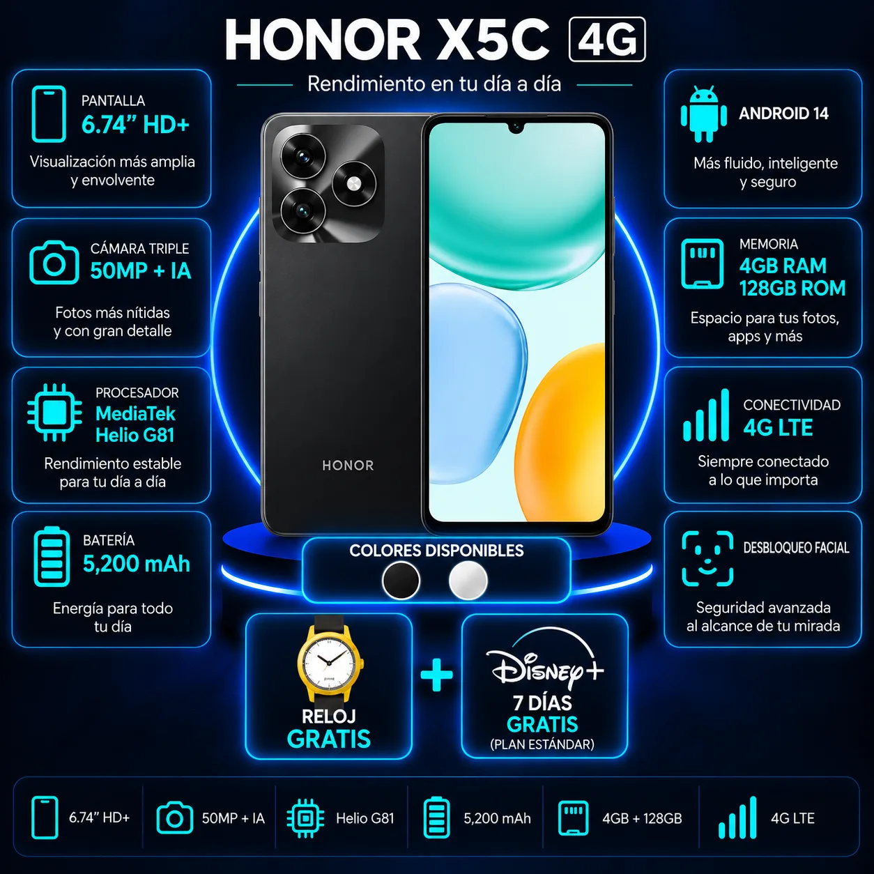 HONOR X5C — 4GB / 128GB