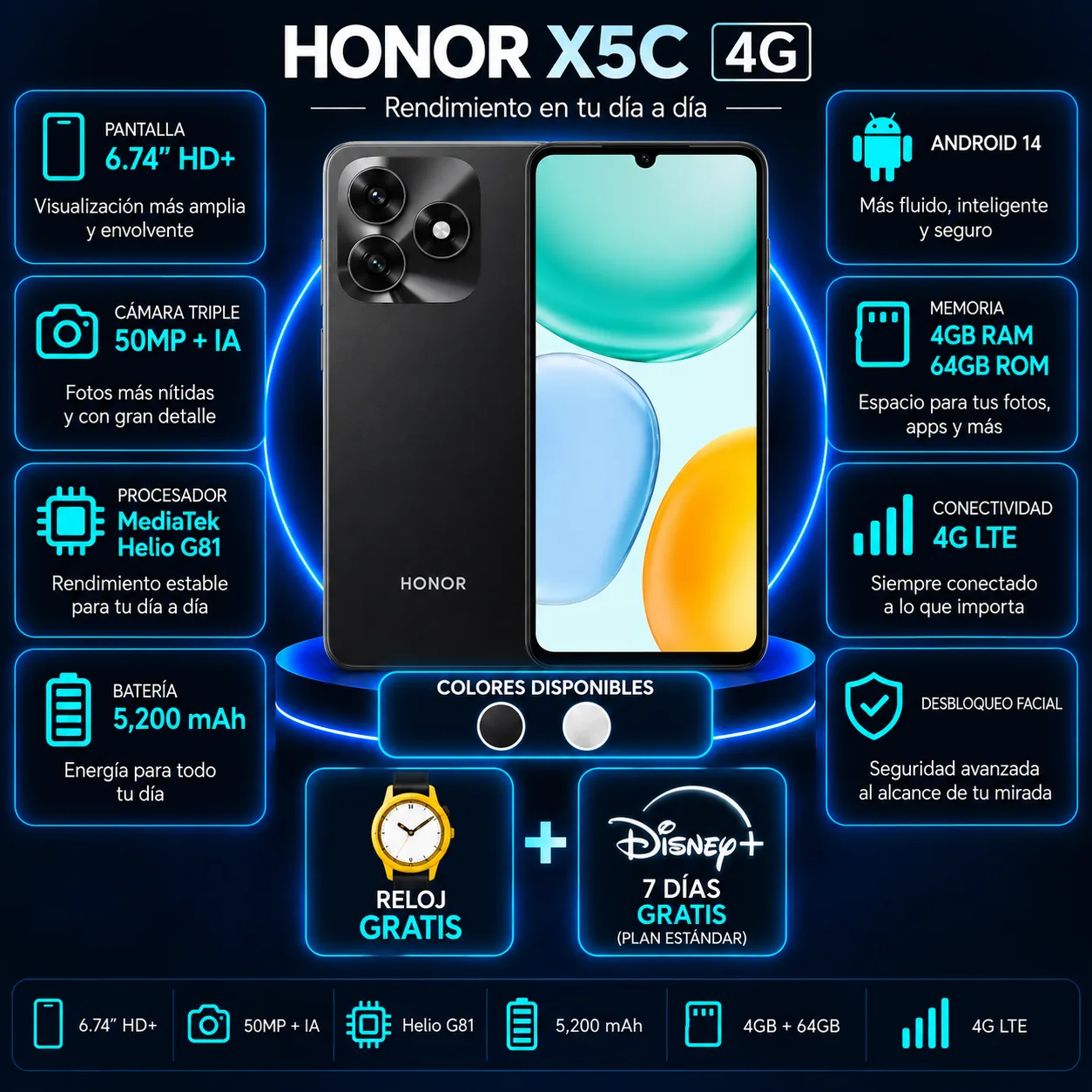 HONOR X5C — 4GB / 64GB