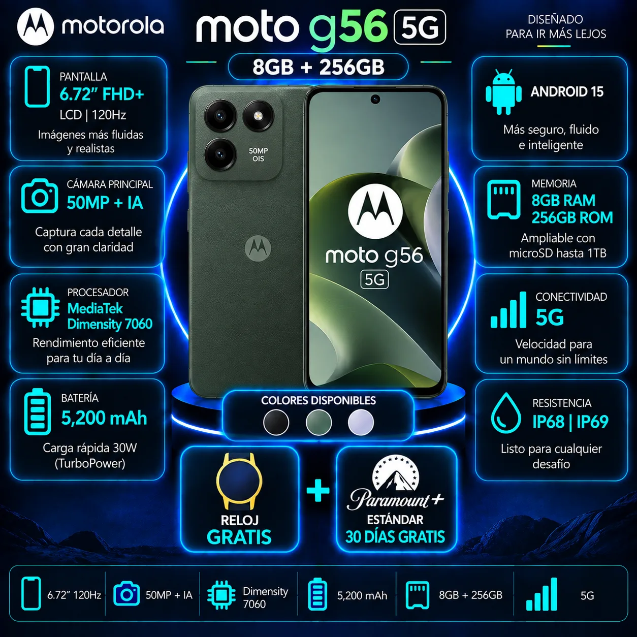 Motorola G56 5G 8GB + 256GB