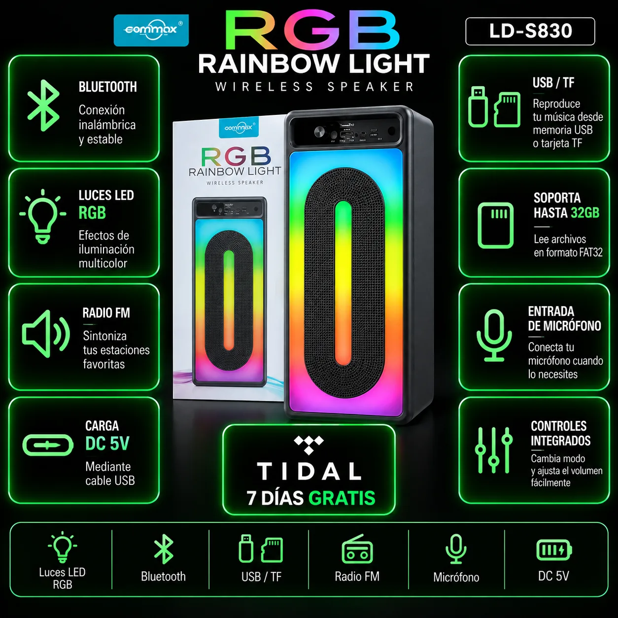 Commax RGB Rainbow Light LD-S830