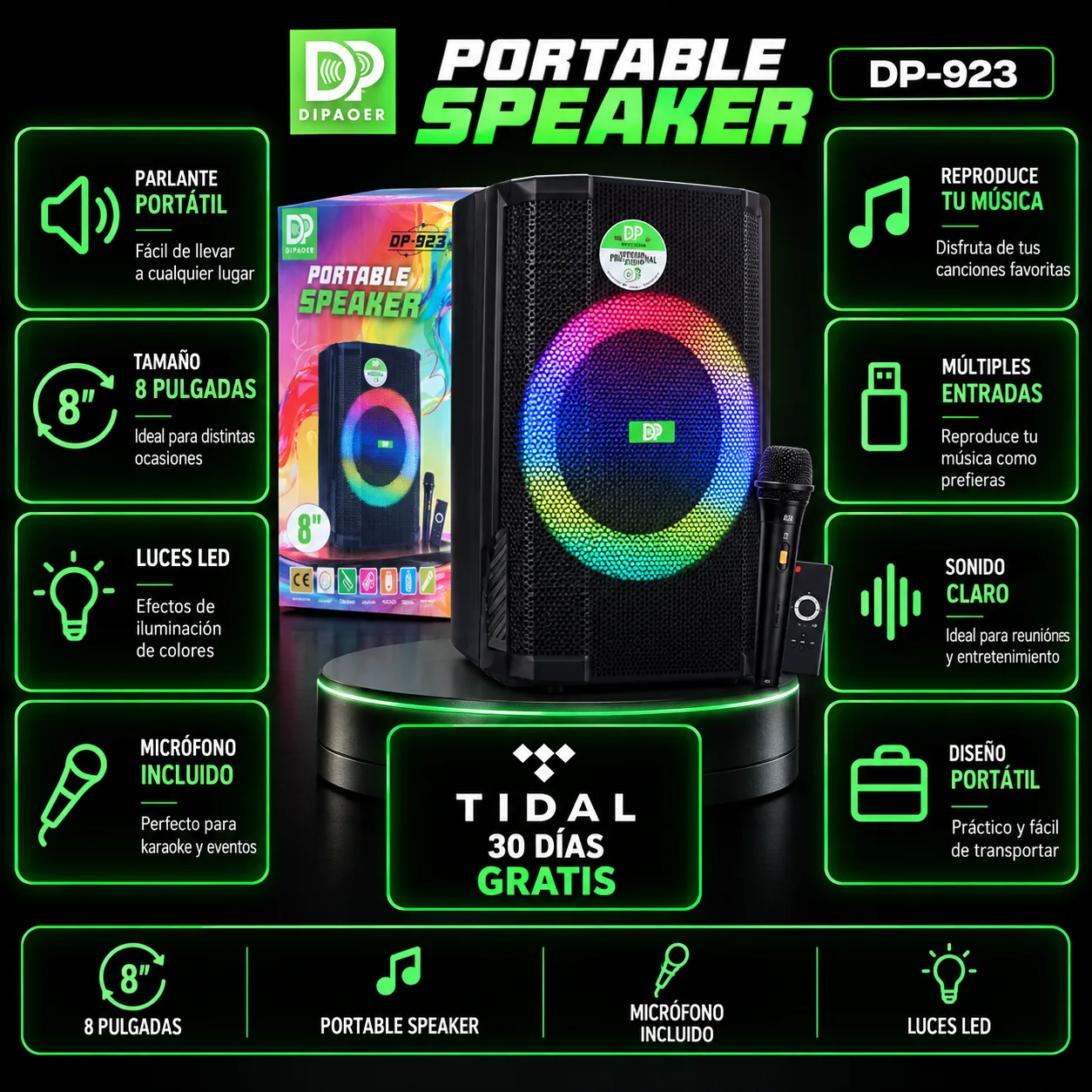 Dipaoer Portable Speaker DP-923